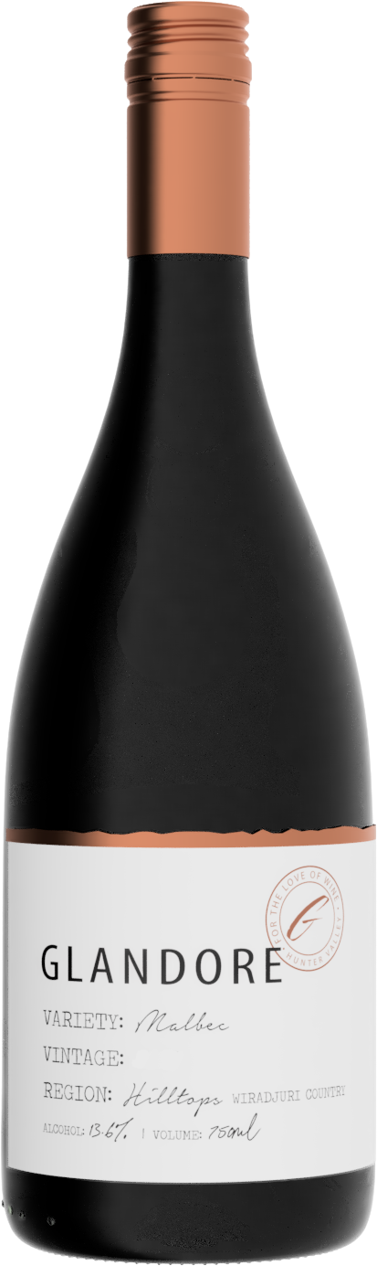 Glandore Estate White Label Malbec 2023 Hunter Valley bottle